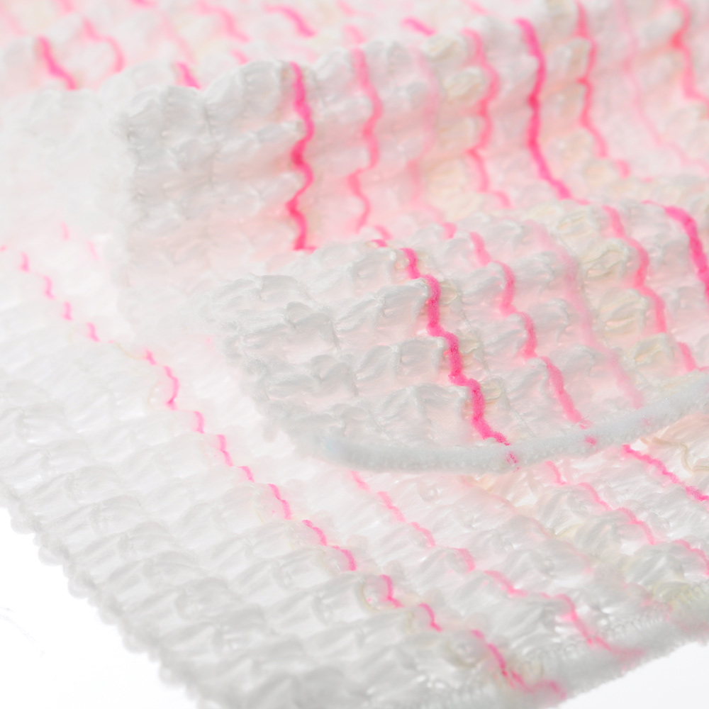 ももの葉エキスがギュ!ふわふわ泡でやさしい洗い心地♡泡立ちタオル 桃の葉ーBT721-23581 - 画像 (2)