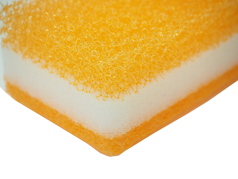 【送料無料】さらに 二個おまけ付き 泡立ち・水切れ抜群!丈夫で長持ち♪台所用スポンジ ソフト10個セット オレンジ-KSA01-or-10p-13621 - 画像 (3)