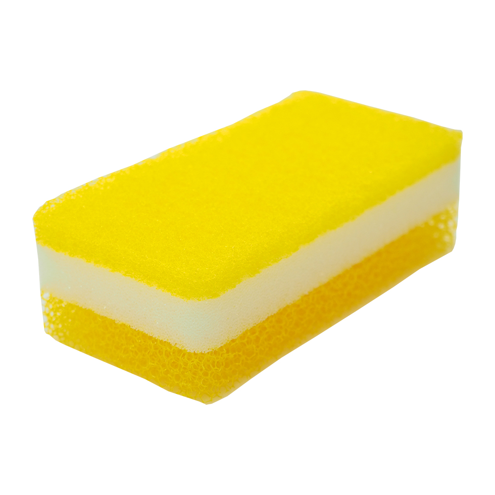 【送料無料】さらに 二個おまけ付き 泡立ち・水切れ抜群!丈夫で長持ち♪台所用スポンジ ソフト10個セット イエロー-KSA01-y-10p-13623 - 画像 (2)