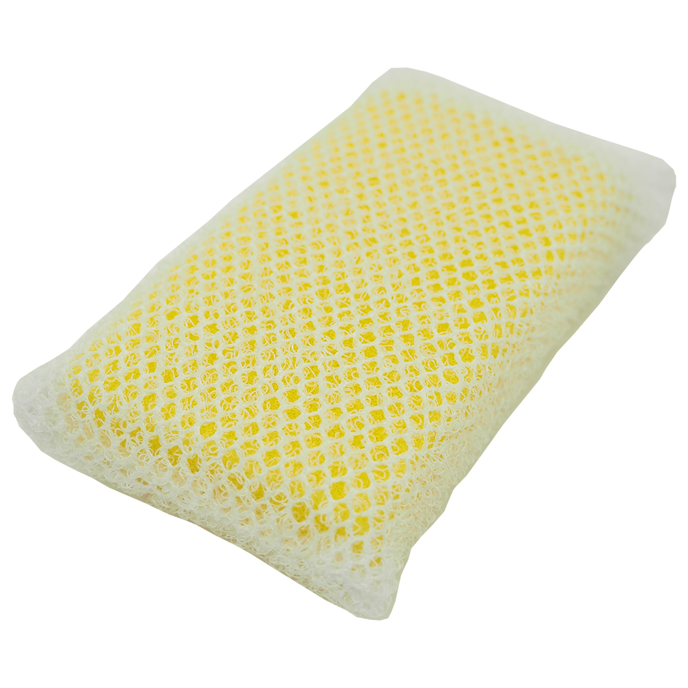 【送料無料】さらに二個おまけ付き 銀と銅の抗菌W効果!!毎日使うものだから清潔に♪泡クリアネットスポンジ10個セット イエロー-KCL02-10p-y-17002 - 画像 (2)