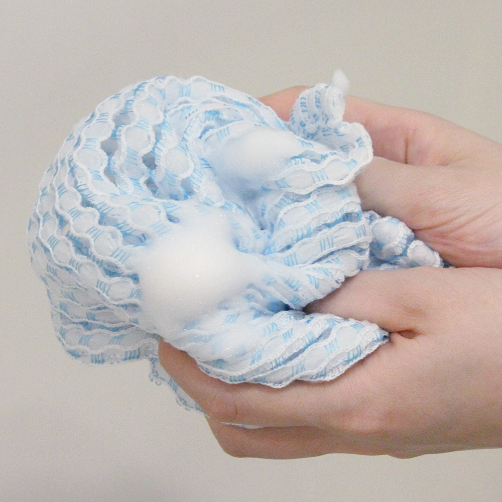 泡ボディソープのタオル ブルー_BT961_28962 - 画像 (2)