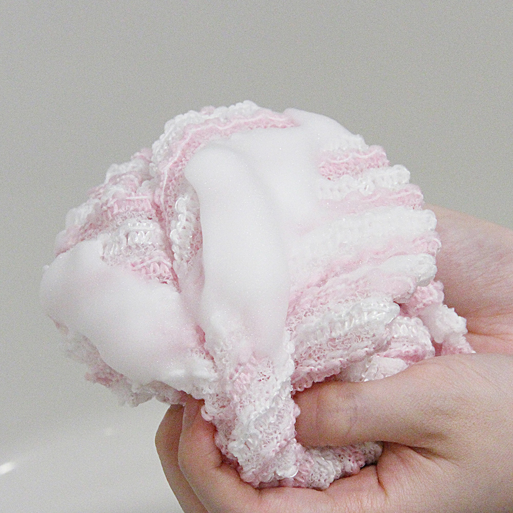 伸びる泡ソープタオル ピンク_BT962_28963 - 画像 (4)