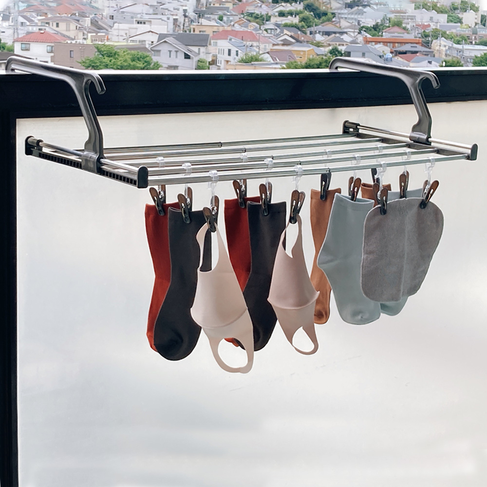 伸縮ランドリーラック ピンチ付20個_LK486_34486 - 画像 (2)