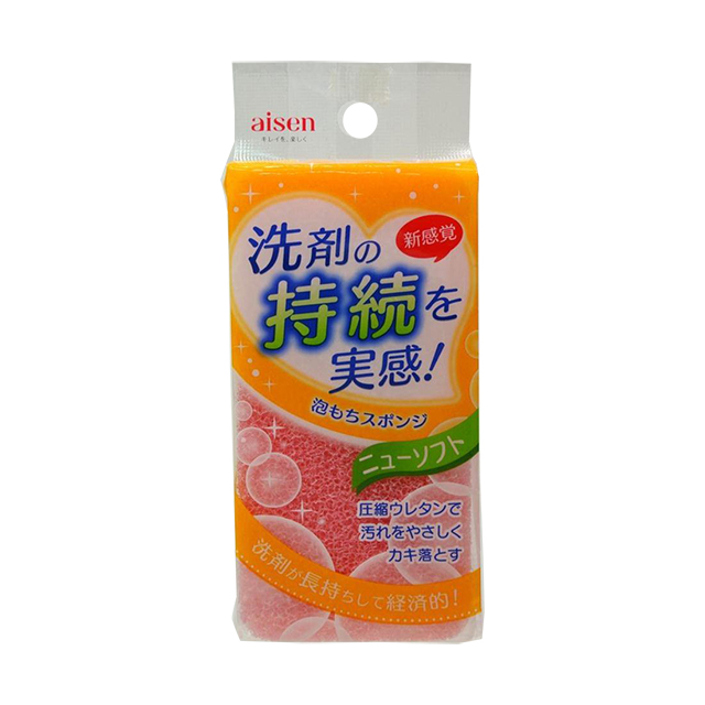 泡もちスポンジ ニューソフト ピンク-KS252-13252