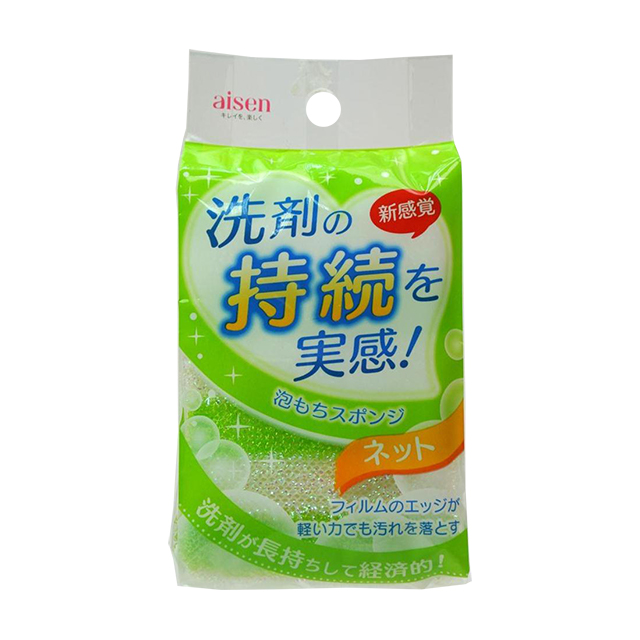 泡もちスポンジ ネット グリーン-KS253-13253